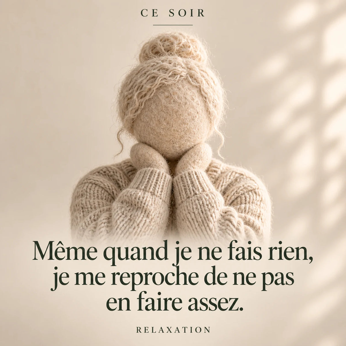 Culpabilité de ne rien faire, ebook bien-être Ce Soir